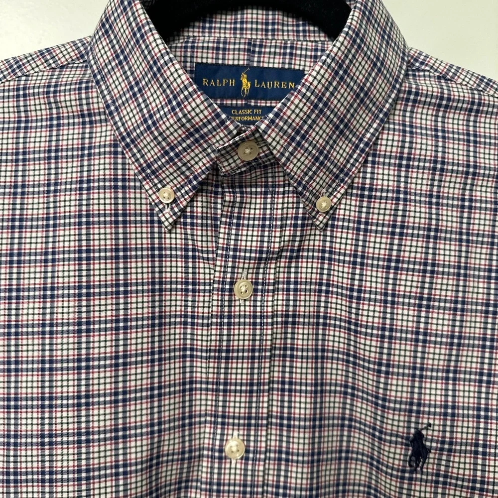 Ralph Lauren Men's Casual Plaid Shirt M EUC - Picture 3 of 8